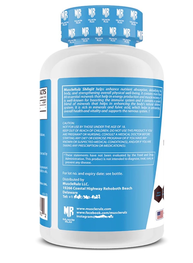 Muscle Rulz SHILAJIT 1000MG 100 Tablets  - Image 3