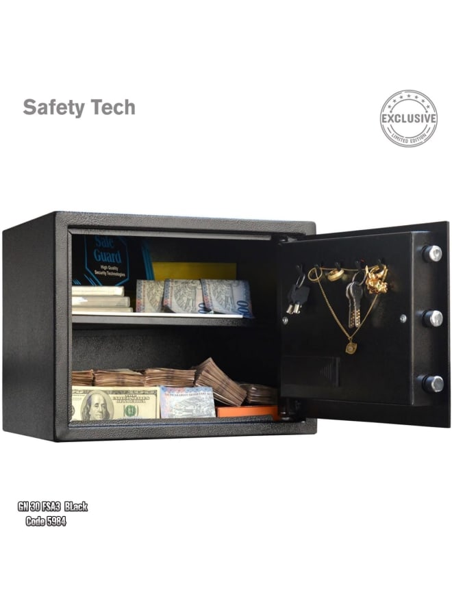 Safety Tech Digital Personal Safe with Early Warning + 2 PIN Codes + 2 Emergency Keys, 30 x 38 x 30 cm EID3 - by Safety Tech for Homes and Offices - Image 5