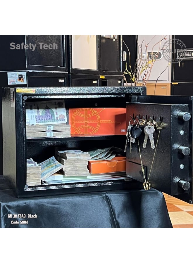 Safety Tech Digital Personal Safe with Early Warning + 2 PIN Codes + 2 Emergency Keys, 30 x 38 x 30 cm EID3 - by Safety Tech for Homes and Offices - Image 3