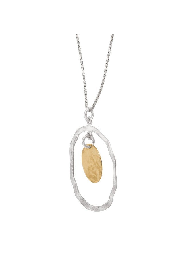 Silpada 'Marbella' Two-Tone Disc Pendant Necklace In Sterling Silver With Gold-Plating, 18" + 2" - Image 2