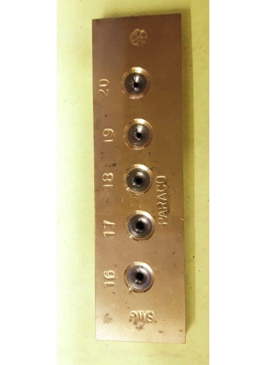 Generic Sahni Tools Gold Making ToolsBrass Drawplate with Tungsten HolesDrawing Wire Brass Plate with Tungsten Hole to Draw Wire 1620 SWG  - Image 3