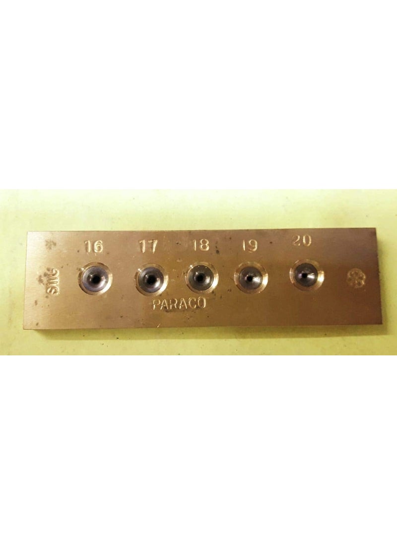 Generic Sahni Tools Gold Making ToolsBrass Drawplate with Tungsten HolesDrawing Wire Brass Plate with Tungsten Hole to Draw Wire 1620 SWG  - Image 1