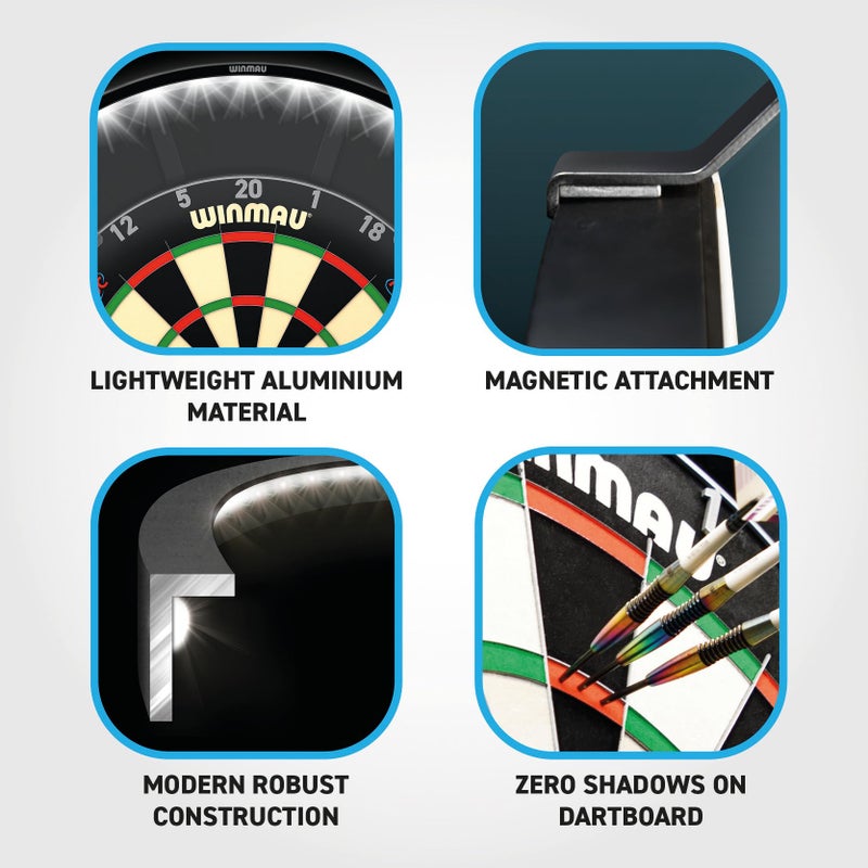 WINMAU Polaris 120 Degree Dartboard Lighting with Magnetic Clamp (Warm White) - Image 3