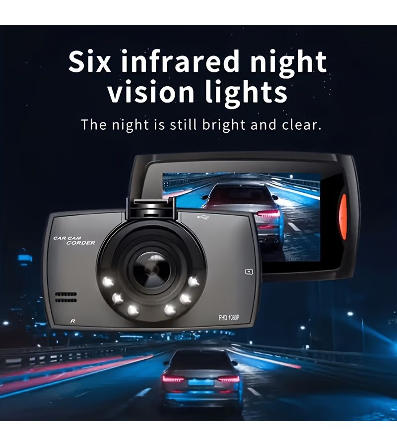 Obsidian Black Car Dash Cam كاميرا داش كام للسيارة باللون الأسود، عدسة عالية الوضوح 1080 بي HD، رؤية ليلية تعمل بالأشعة تحت الحمراء، كشف الحركة - Image 3