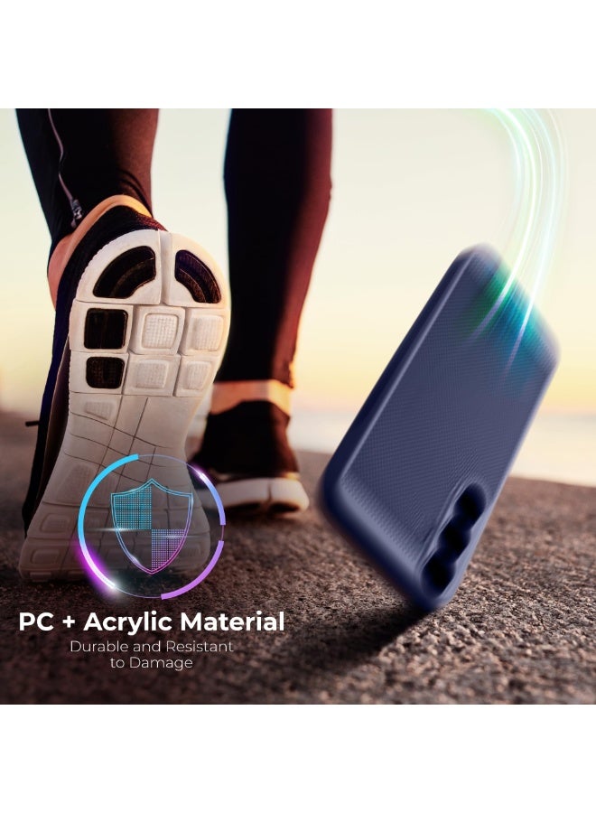 Heat Dissipation Case with Built in Camera Lens Protector Slim Fit Breathable Cooling Anti Fingerprint Hard PC Back Shockproof Cover For Samsung Galaxy A36/A56 (Blue) - Image 5