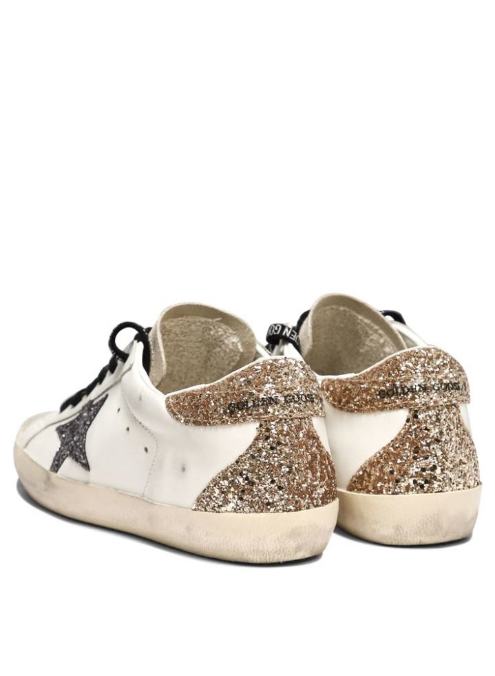 Golden Goose Women's Super-Star Distressed Glitter Sneakers - Image 2