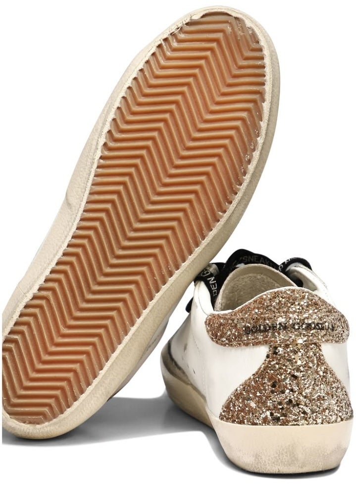 Golden Goose Women's Super-Star Distressed Glitter Sneakers - Image 4