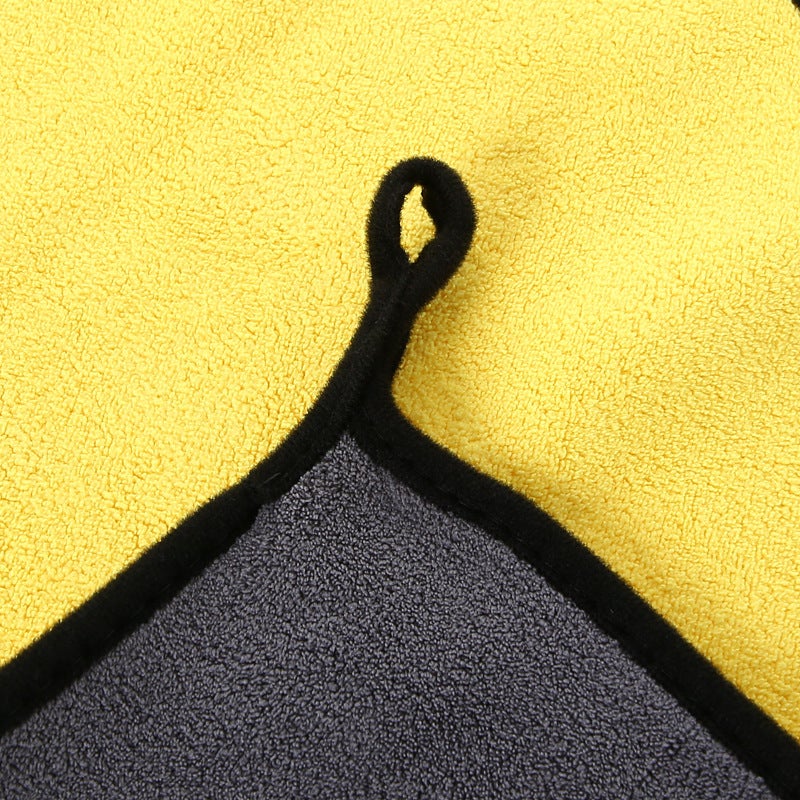 Double-Sided Coral Velvet Car Towel Multi-Functional Car Wash Towel Thickened Absorbent Microfiber Towel Cleaning Towel Rag - Image 3