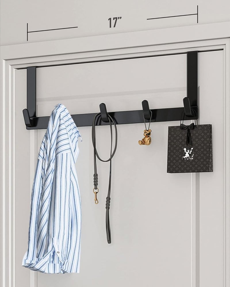 U HOOME Heavy Duty Over The Door Hook - Coat Rack for Clothes, Bags, Hats, and Towels - Image 3