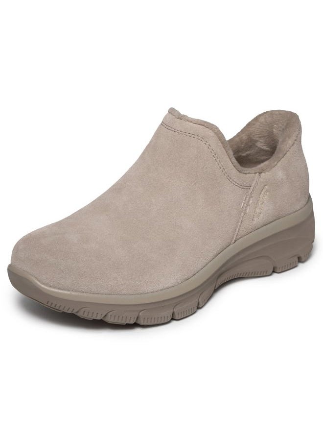 SKECHERS Women's Easy Going-Modern Hour Suede Hands Free Slip-ins Ankle Boot, Taupe, 10 Wide - Image 1