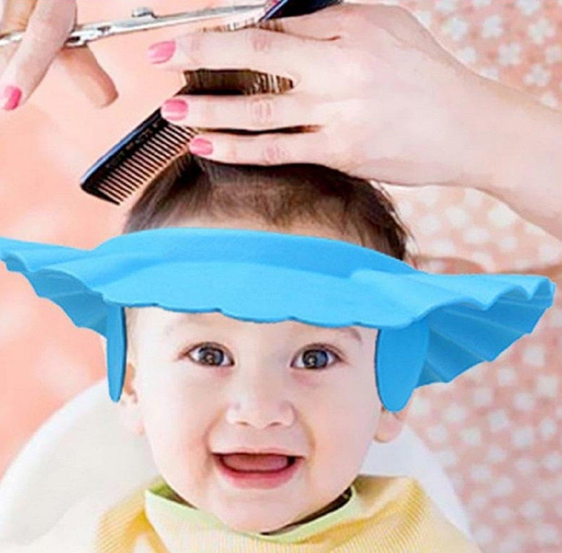 Baby Shower Cap with Ear Protector, Soft Adjustable Shower Cap for Toddlers to Protect Their Ears in Bathing Sessions (1 Cap) - Image 1
