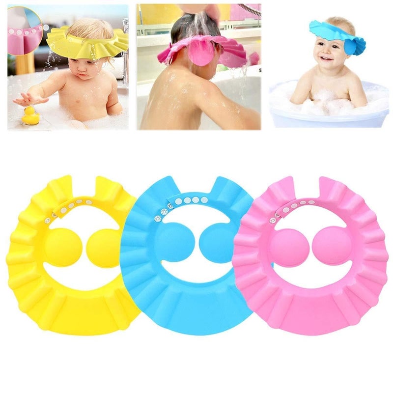 Baby Shower Cap with Ear Protector, Soft Adjustable Shower Cap for Toddlers to Protect Their Ears in Bathing Sessions (1 Cap) - Image 2