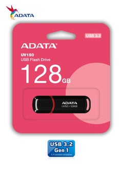 ADATA UV150 Classic 128GB USB 3.2 Flash Drive | Lightweight and Fast Data Transfer | Black  - Image 2