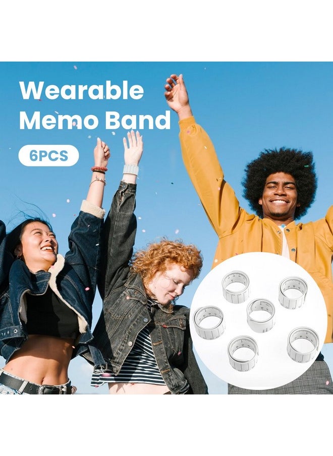 Grevosea Memo Wrist Band, 6 Pieces To Do List Slap Bracelets Silicone Reusable Erasable Wrist Band Waterproof Writable Erasable Strap Wearable Memo Watchband For Daily Planner, Study Task, Memo Pad  - Image 5