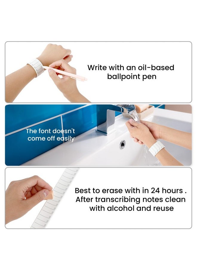 Grevosea Memo Wrist Band, 6 Pieces To Do List Slap Bracelets Silicone Reusable Erasable Wrist Band Waterproof Writable Erasable Strap Wearable Memo Watchband For Daily Planner, Study Task, Memo Pad  - Image 3