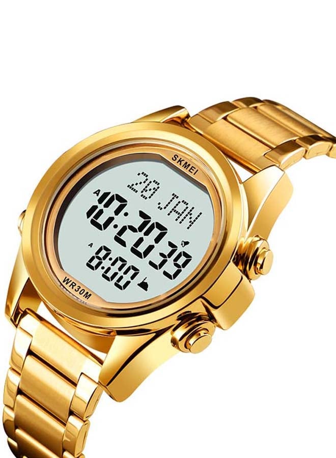 Men's Alloy Digital Watch J4610G-B - 35 mm - Gold - Band Colour: Gold - Image 2