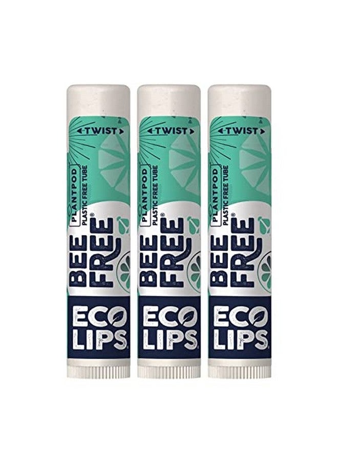 Eco Lips Vegan Lip Balm Sweet Mint By Eco Lips Flavor 3 Pack Natural Bee Free With Candelilla Wax Organic Cocoa Butter & Coconut Oil Lip Care. 100% Plasticfree Plant Pod Packaging Made In Usa - Image 2