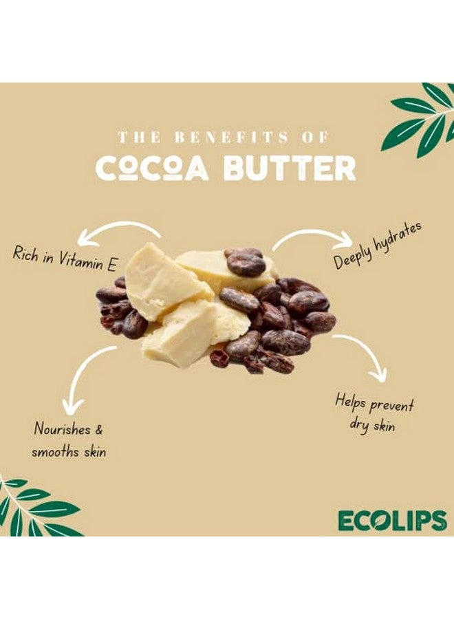 Eco Lips Vegan Lip Balm Sweet Mint By Eco Lips Flavor 3 Pack Natural Bee Free With Candelilla Wax Organic Cocoa Butter & Coconut Oil Lip Care. 100% Plasticfree Plant Pod Packaging Made In Usa - Image 5