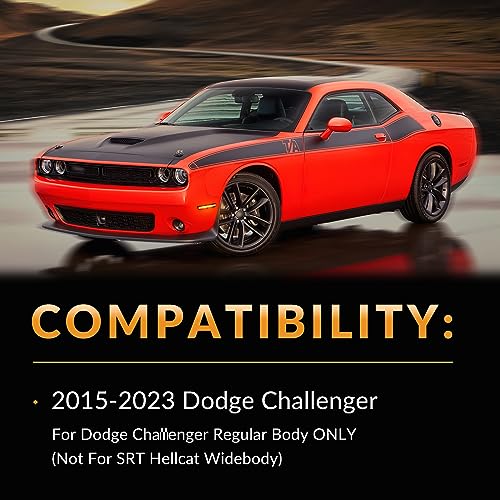 DERMOKA LED Side Marker Lights Front Bumper Amber Parking Signal Lamps for Dodge Challenger 2015-2023 Smoked Len, 2PCS - Image 2
