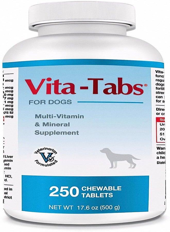 Pet Health Solutions Vita-Tabs - Essential Vitamins, Minerals, Nutrients - Health Supplement for Dogs - Support Immune System, Bones - Liver Flavored - 250 Chewable Tablets - Image 1