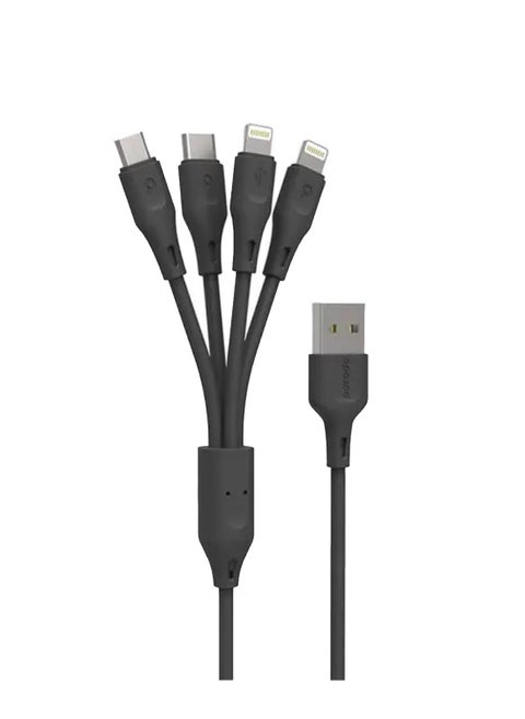 4in1 USB Cable Lightning /Type-C/Micro Durable Fast Charge and Data Cable (1.2m/4ft)