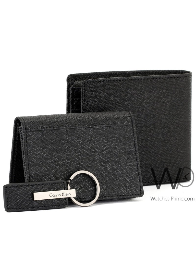 Calvin Klein Jeans Calvin Klein Men's Black Wallet and Card Holder with Leather Keychain - Image 4