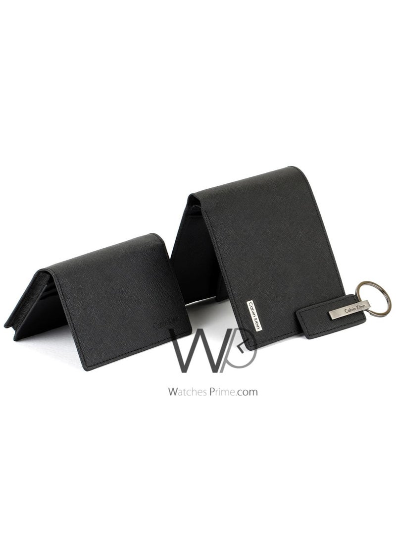 Calvin Klein Jeans Calvin Klein Men's Black Wallet and Card Holder with Leather Keychain - Image 5