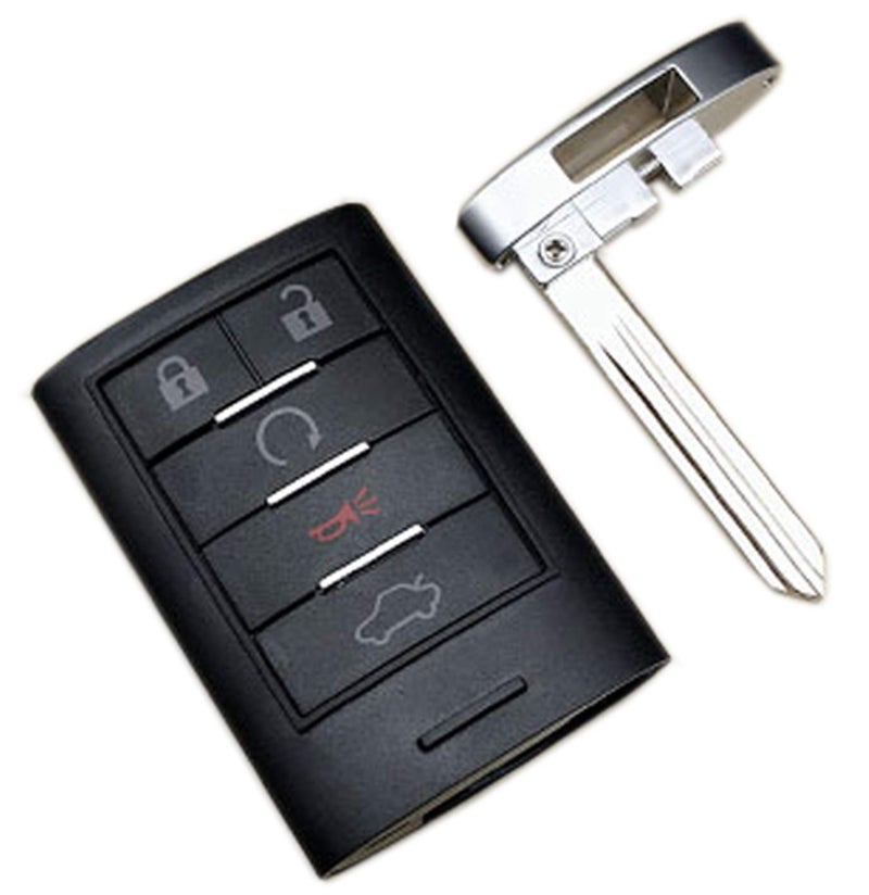 غطاء مفتاح ذكي يناسب كاديلاك STS CTS 2008 2009 2010 2011 2012 2013 بديل لمفتاح الدخول عن بُعد غلاف مفتاح السيارة الخارجي مع شفرة غير مقطوعة