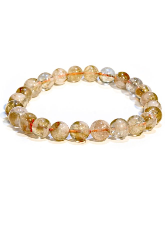 ANAYA AGATE Genuine Citrine Bracelet, Healing Crystal Bracelet for Women and Men, 8mm Round Beaded Bracelet for Spiritual Healing, Protection, Positive Energy, Elastic Adjustable Size Gemstone Bead Bracelet - Image 1