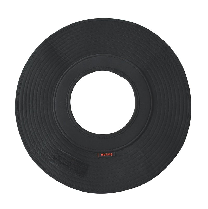 ويكينج خوذة تسلق مطورة، قبعة شمسية، خوذات أمان، إكسسوارات للحماية من الشمس، تناسب فريق الإنقاذ، عامل الارتفاعات العالية، عامل بناء (أسود) - Image 1