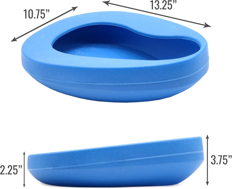 DMI وعاء سرير DMI للبالغين البدينين بتصميم بدون انسكاب أو رش FSAHSA مؤهل أزرق - Image 3