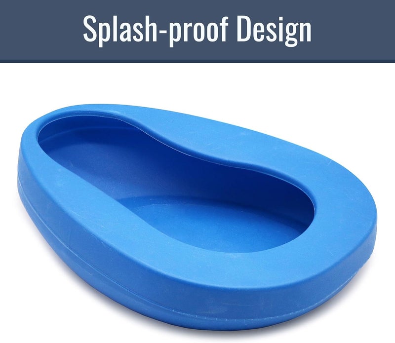 DMI وعاء سرير DMI للبالغين البدينين بتصميم بدون انسكاب أو رش FSAHSA مؤهل أزرق - Image 4