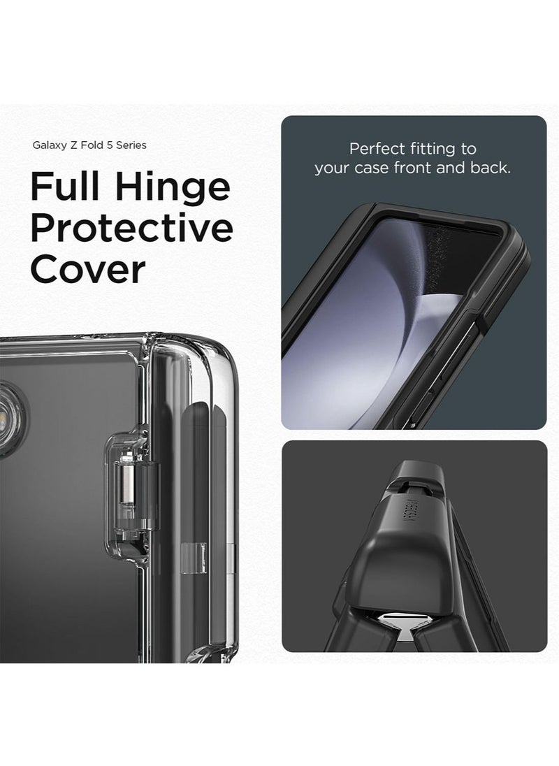 VRS Design Terra Guard Modern Pen Edition Samsung Galaxy Z Fold 5 Case Cover (2023) with S-Pen Compartment in Hinge Protection and Front Screen Protector - Cream (S-Pen NOT included)  - Image 5