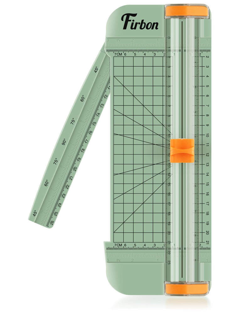 Firbon Morandi A5 Paper Cutter, Straight Small Paper Trimmer with Side Ruler for Scrapbooking Craft, Paper, Coupon, Label, Cardstock - Image 1