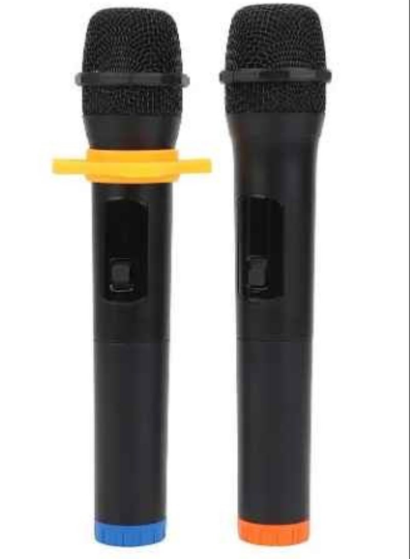 ELTRAZONE 2pc Excellent Sound Quality Metal Hand‑Held Karaoke Wireless Microphone Singing For Home - Image 1