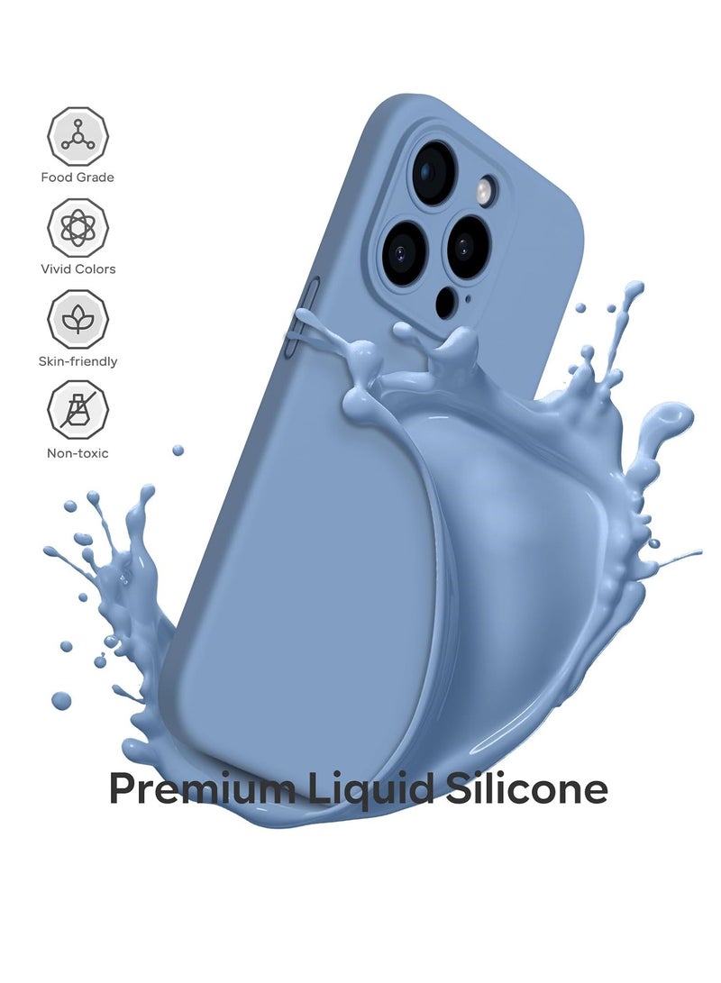 ELTRAZONE Compatible with iPhone 15 Pro Max Case 6.7", with 1 x Screen Protector, Silky-Soft Touch Liquid Silicone Case Shockproof Rubber Case for iPhone 15 Pro Max-French Blue - Image 3