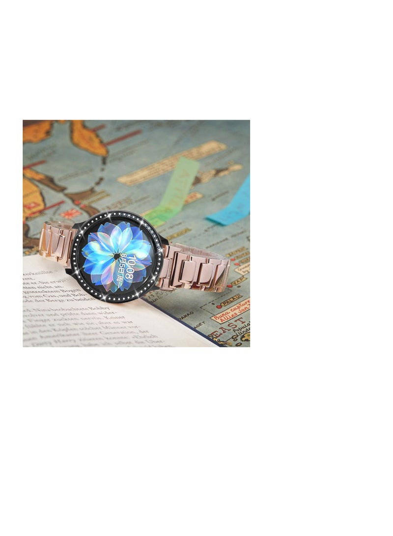 Bumper Diamond Case Compatible with Samsung Galaxy Watch Active 2 44mm, Bling Crystal Diamonds PC Plastic Protector Case Cover Frame For Galaxy Watch Active2 44 mm (Black) - Image 2