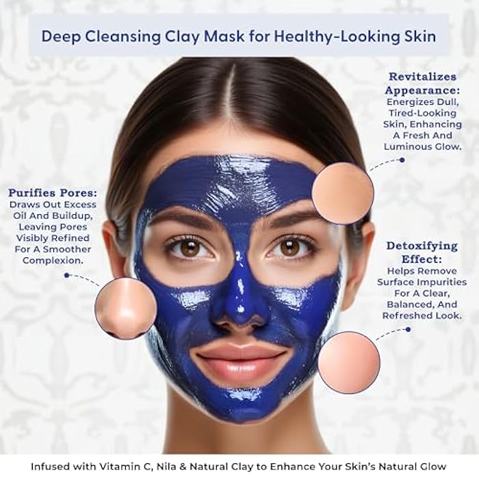 Argaviva Nila & Vitamin C Brightening Facial Mask | Pore Refining Clay Mask for Face with Honey & White Clay | Face Masks Skincare to Even Tone & Restore Glow 3.5 oz/100 g - Image 4