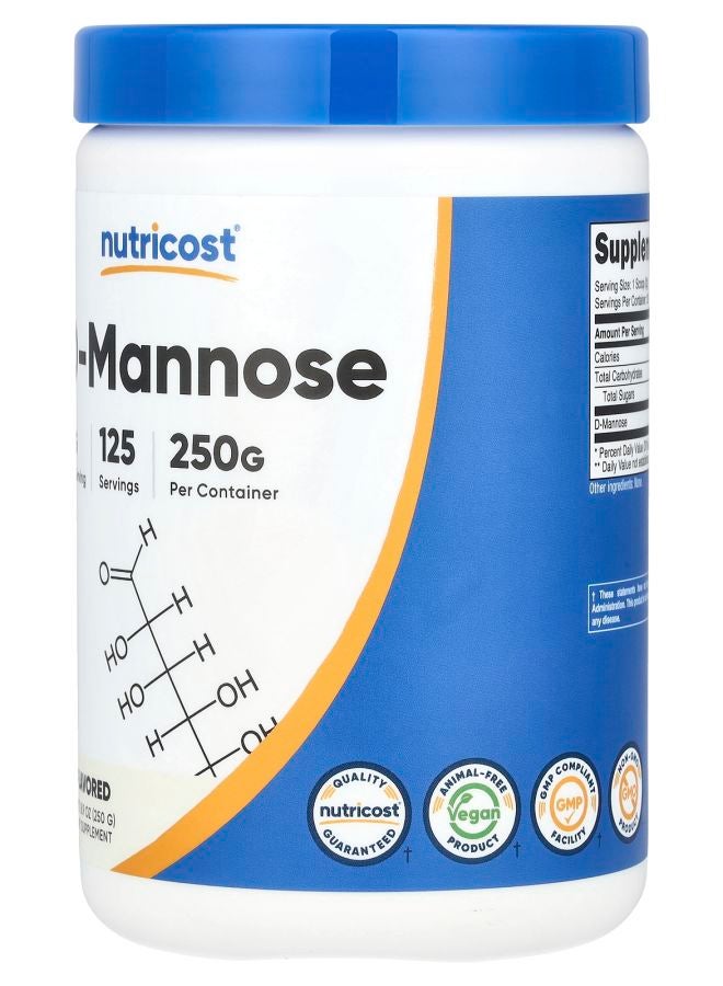 Nutricost D-Mannose Unflavored 8.9 oz (250 g) - Image 2