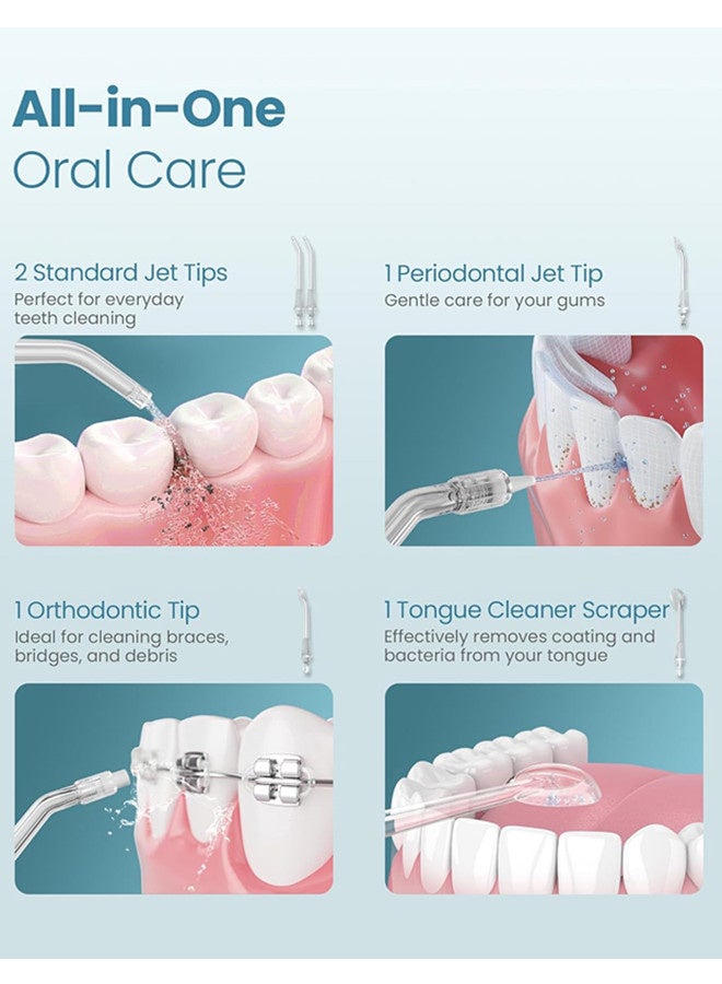 السعادة تنظيف الأسنان بالماء، الري الفموي، تنظيف الأسنان العميق، الخيط الكهربائي - Image 5