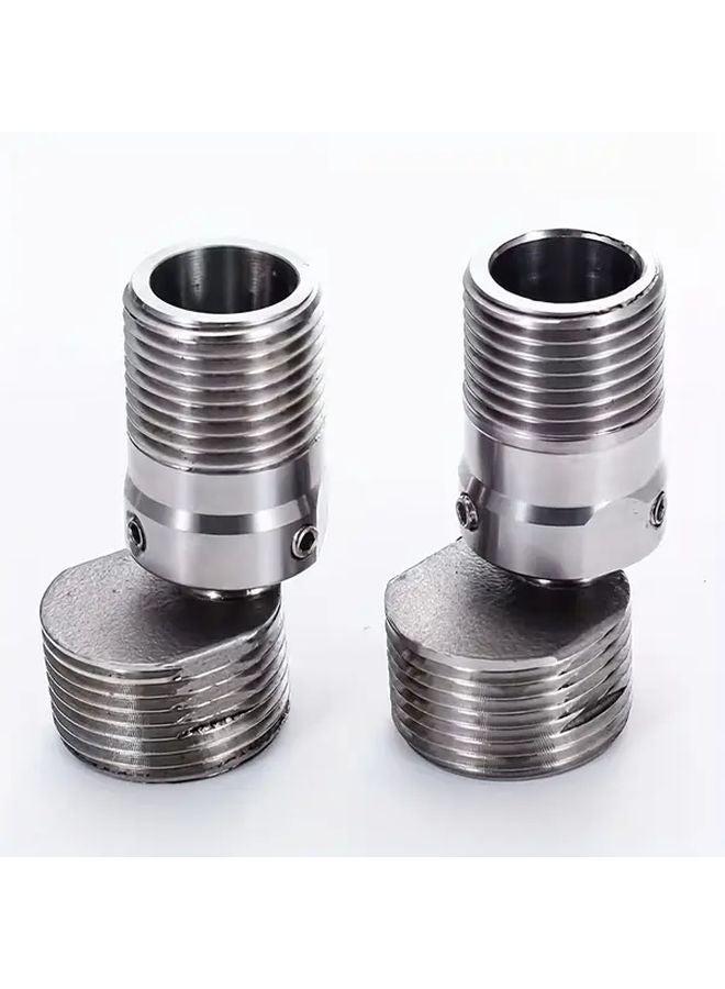 Stainless Steel Universal Rotatable Angle Adjustment Water Valve Faucet Adapter 1pc - Image 2
