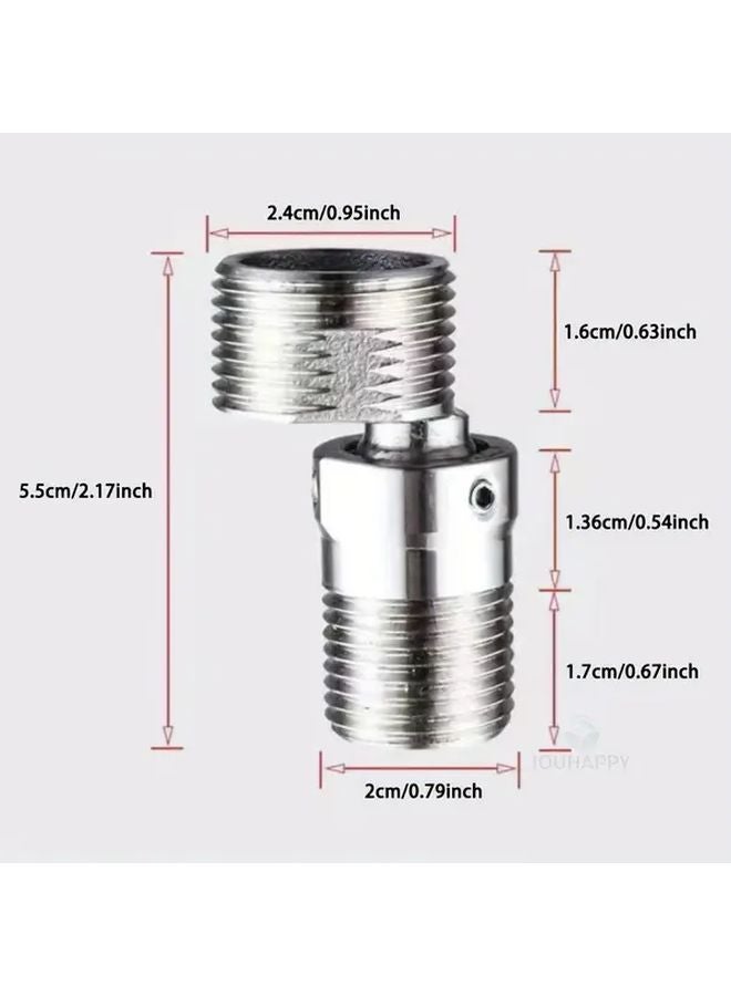 Stainless Steel Universal Rotatable Angle Adjustment Water Valve Faucet Adapter 1pc - Image 4