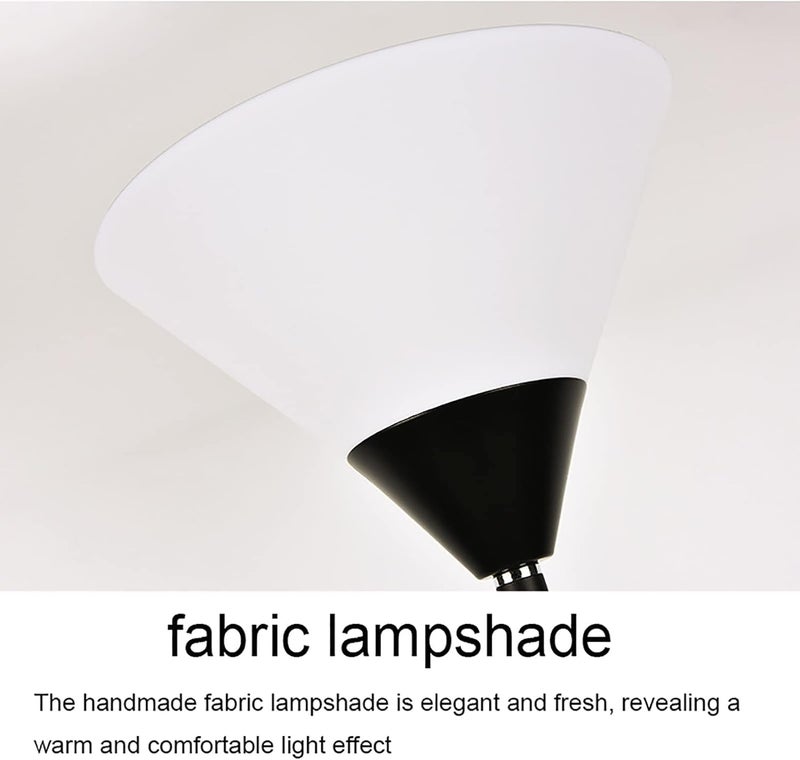 EVERMALL Floor Lamp with Reading Light Floor Standing Modern White Lampshade Reading Corner Lamp Floor Uplighter Reading Lamp Lampshade for Living Room Bedroom Home Office Accessories - Image 4