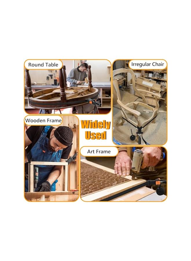 promass 1 Pack Strap Clamps for Woodworking, Quick Release Band Clamps with 4 Corner Claws, Thick and Sturdy Belt Clamps, Adjustable Picture Frame Clamp Tool Frame Clamp Quick Release Strap Clamp - Image 3