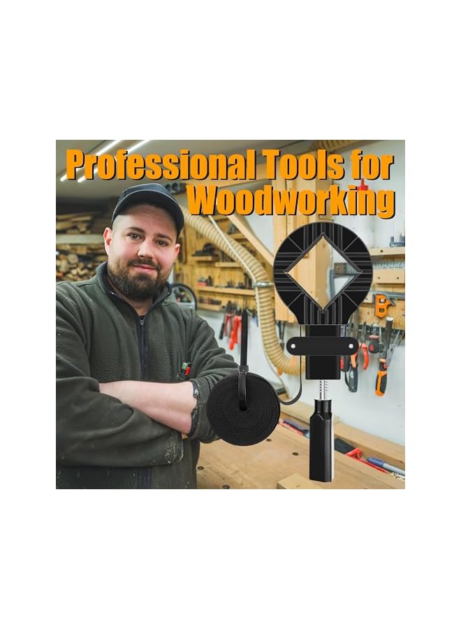 promass 1 Pack Strap Clamps for Woodworking, Quick Release Band Clamps with 4 Corner Claws, Thick and Sturdy Belt Clamps, Adjustable Picture Frame Clamp Tool Frame Clamp Quick Release Strap Clamp - Image 5