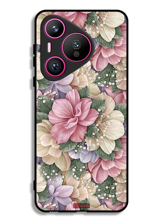 Tolwak Huawei Pura 70 Protective Case Cover Hd Floral - Image 1
