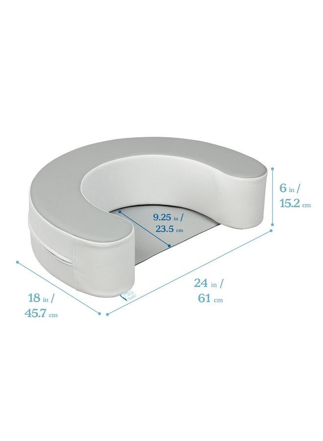 ECR4Kids ECR4Kids SoftZone Sit-Up Support Ring, Baby Essentials, Grey/Light Grey  - Image 2