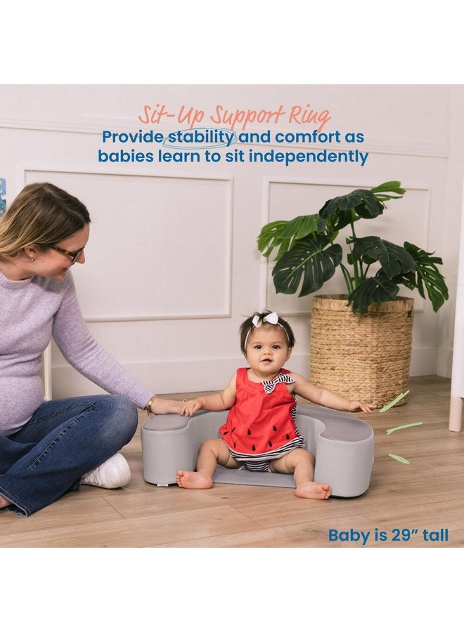 ECR4Kids ECR4Kids SoftZone Sit-Up Support Ring, Baby Essentials, Grey/Light Grey  - Image 3