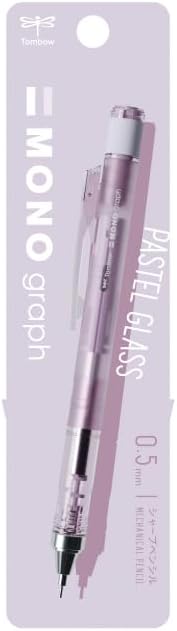 Tombow Mechanicai Pencil Mono Graph Features Innovative ShakeMechanism MONO Eraser LIMITED EDITION Pastel Glass Color 05mm Purple - Image 1