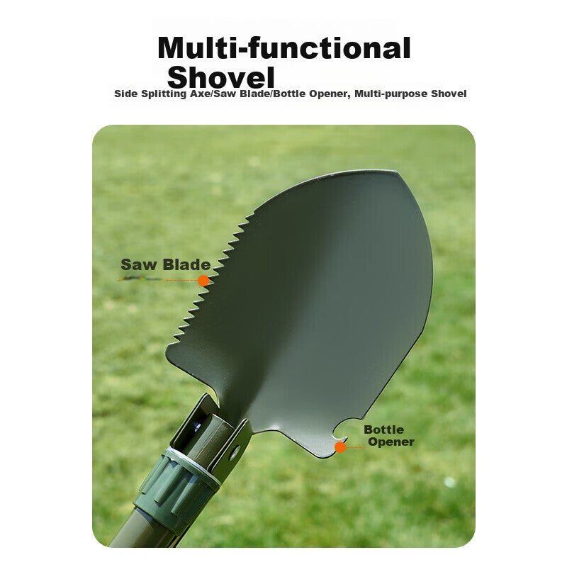 JD Jing Zao Suncojia Outdoor Military Shovel, Multi-Functional Iron Spade, Folding Shovel, Car-Mounted Military Shovel, Pot Planting, Soil Loosening, Vegetable Digging - Image 3